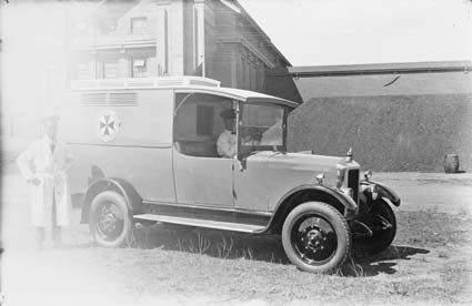 Ambulance van - Kingston Power Station in background
