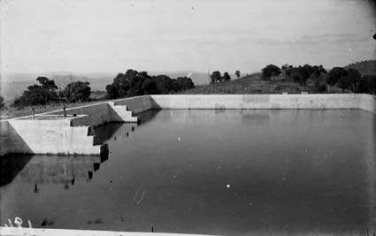 Water storage reservoir (Red Hill?)