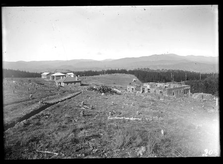 Cottages under construction at Mount Stromlo.