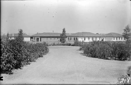 Gorman House,Ainslie Avenue , Reid,  nearing completion - Gardens in front