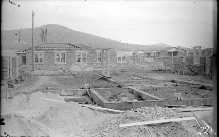 Gorman House, Ainslie Avenue , Reid,  in early stages of construction, looking north