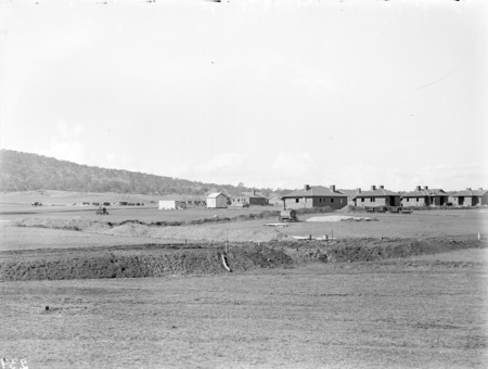 Houses in Forrest showing drainage and water carts.
