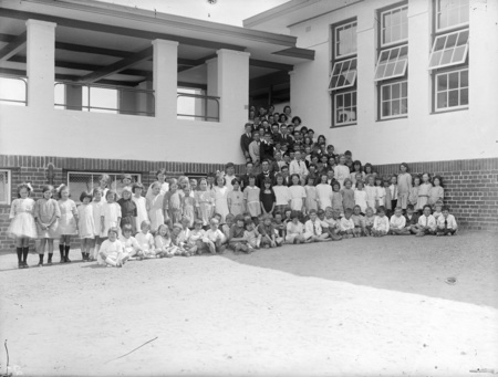 Telopea Park school with students and teachers.