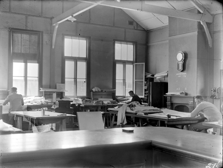  Draftsmen's office with three draftsmen