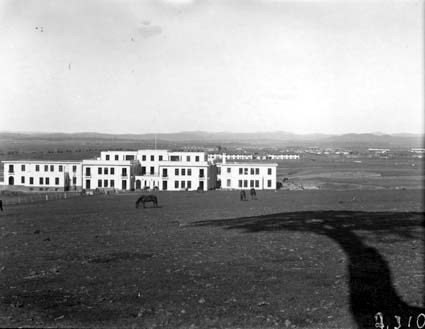 View across East Block to Hotel Kurrajong and Kingston from Camp Hill