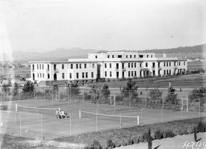 Tennis courts adjacent East Block and Parliament House