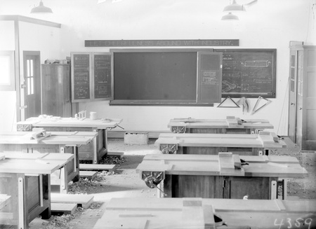 Carpentry school room, Technical Trades School.