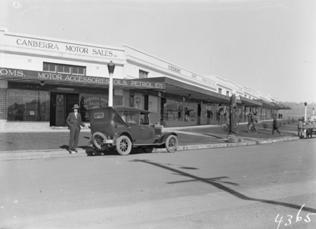 Giles Street Kingston looking south with motor car.