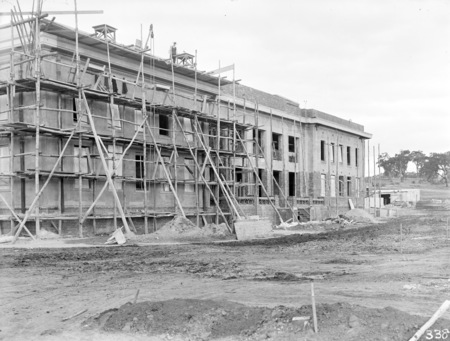 Parliament House under construction, western side.