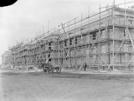 Parliament House under construction from the front.