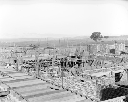 Parliament House under construction from west side wall.