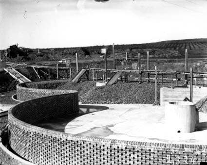 Weston Creek Sewerage Treatment Works - Trickling filters under construction