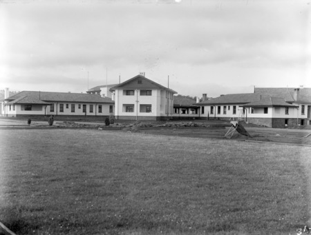 Hotel Canberra under construction, from the rear or west.