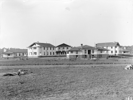 Hotel Canberra under construction, from the rear or north west.