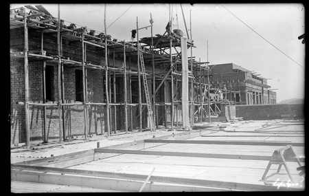 Upper floors of Parliament House under construction.