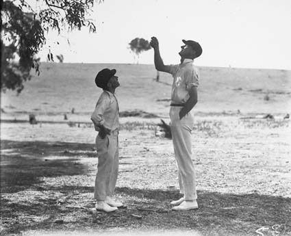 Cricket captains Charlie Russel (left) and Max Southwell (right)  tossing the coin for the cricket final at Acton Sportsground.