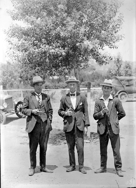 Three men with their pipes