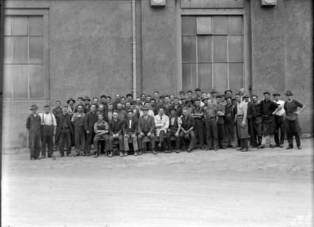 Group outside the Kingston Power Station fitters shop