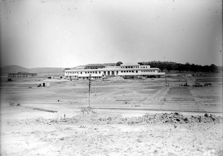 Parliament House and East Block under construction