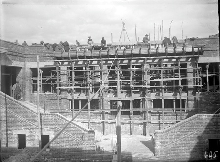 Parliament House rear stairway under construction