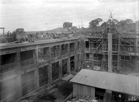 Courtyard at Parliament House under construction