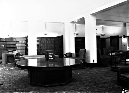 Parliament House Library showing Queen Victoria's table