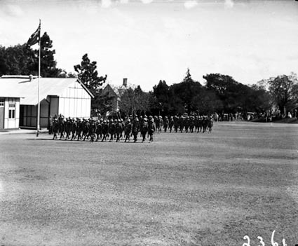Empire Parliamentary Association march past of cadets in review at Duntroon