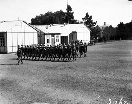 Empire Parliamentary Association march past of cadets in review at Duntroon
