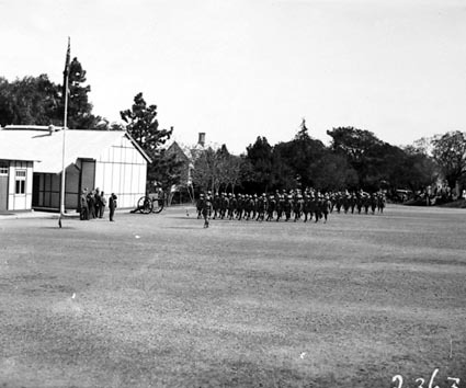 Empire Parliamentary Association march past of cadets in review at Duntroon