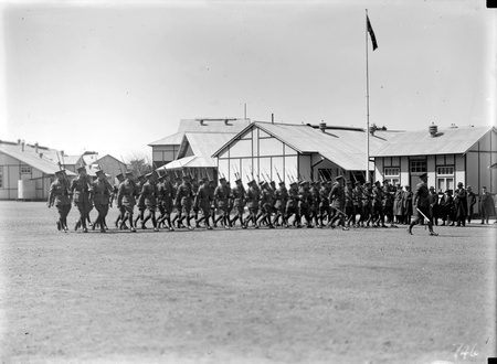 Review of Guard at Duntroon by delegates to the Imperial Press Conference