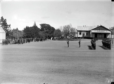 Review of Guard at Duntroon by delegates to the Imperial Press Conference
