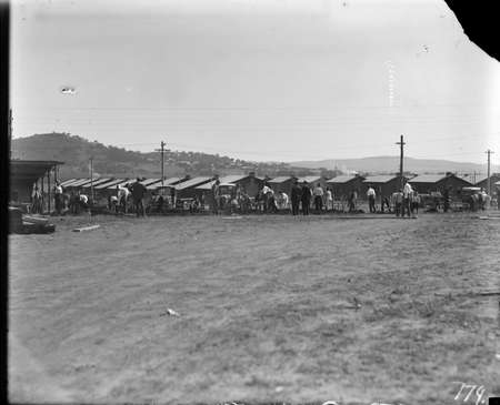 The Causeway showing workers on Hall.