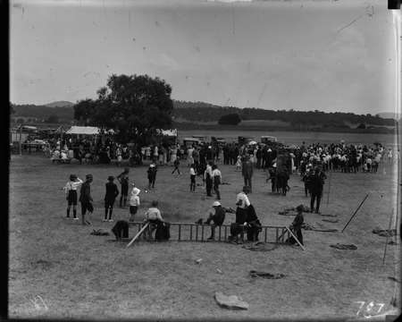 Childrens sports day at old Acton racecourse.