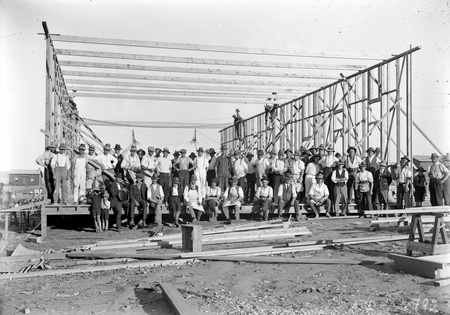 Group of volunteer workmen at Causeway Hall