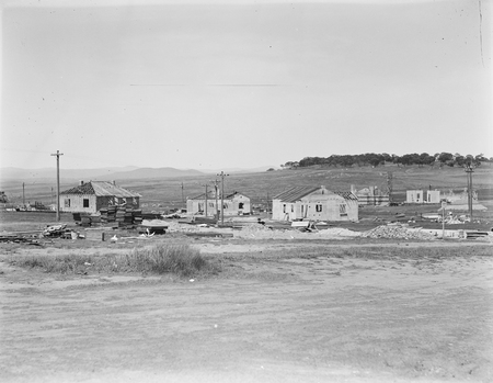 Concrete houses under construction in Griffith.