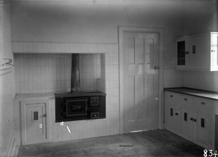 Interior of kitchen.