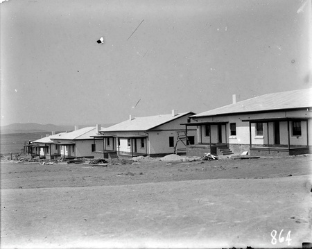 Printers' houses under construction, Kennedy Street, Eastlake