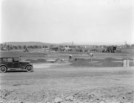 Excavations in progress near City Hill.