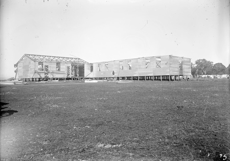 Temporary building and camp for construction of Parliament House.