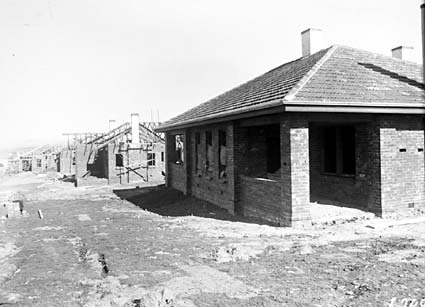 Oakley and Parkes houses under construction, Blandfordia (now Forrest)