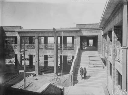 Parliament House internal rear staircase with two children - Adele Mildenhall and Althea Mouat