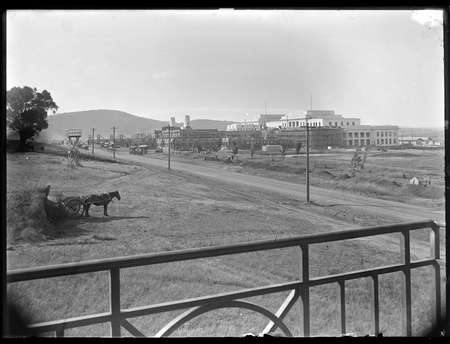 Parliament House under construction, from East Block.