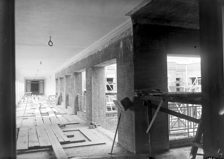 Parliament House inner balcony and courtyard, under construction