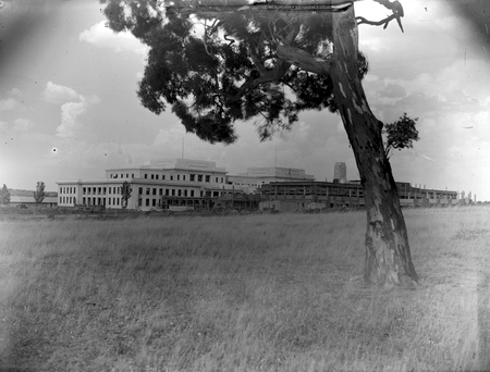 Parliament House under construction, from south west