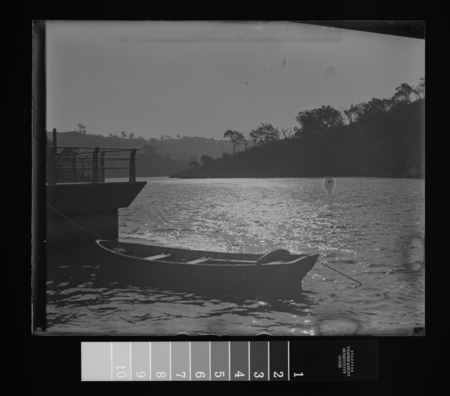 Cotter Dam waters with boat