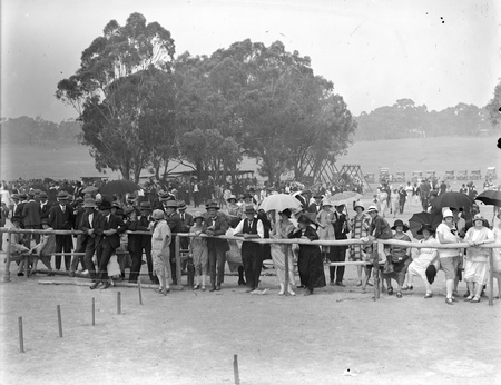 Crowd of people at the Highland Games, Acton Flats.