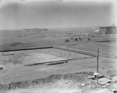 Parliamentary bowling green under construction