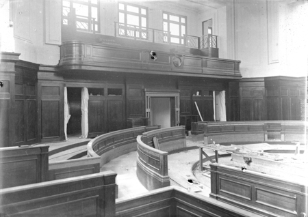 Parliament House under construction - Senate Chamber