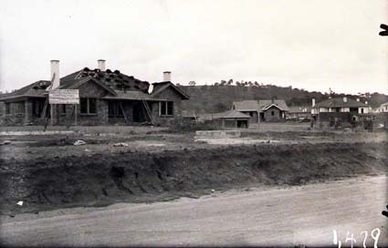 Oakley and Parkes Houses under construction in Blandfordia