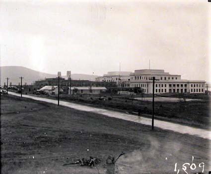 Parliament House under construction, from East Block